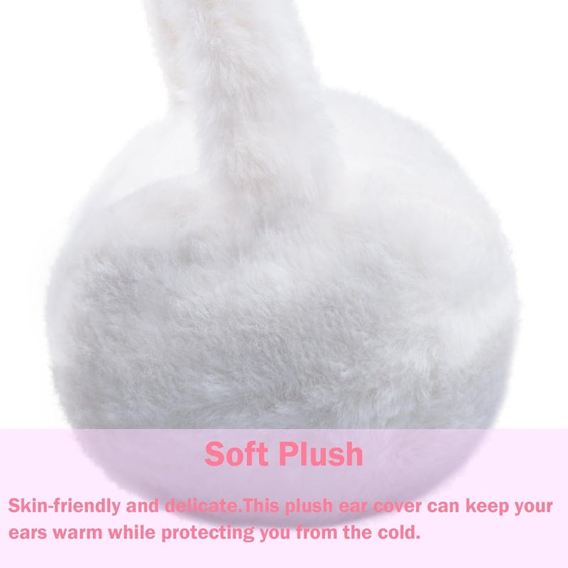 GSFY Ear Muffs Gloves Set for Kids Girls Adjustable Winter Sequin Faux Fur Windproof Warm Ear Warmer Outdoor - Image 4